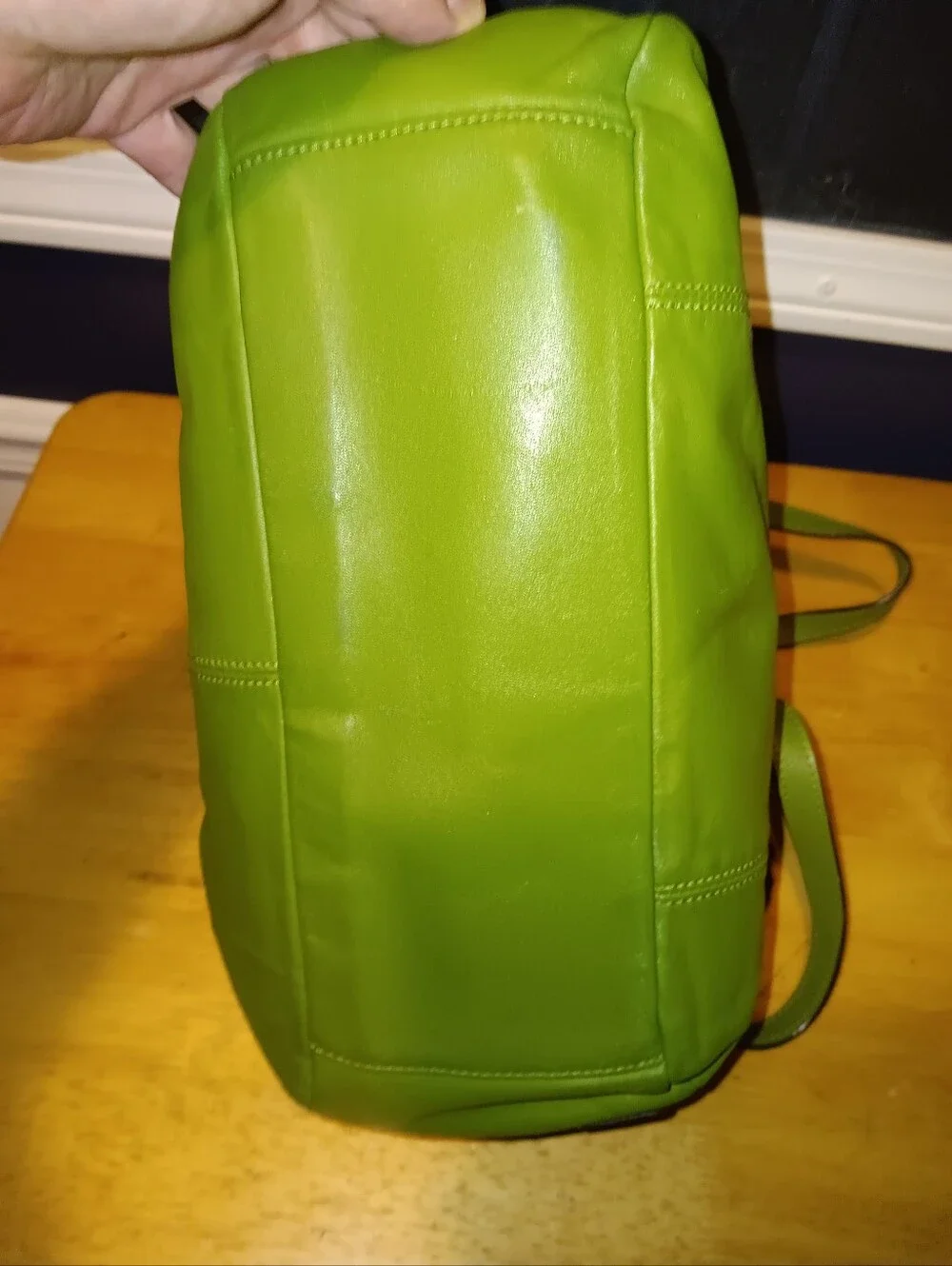 Coach Green Leather Gallery Zip Tote Bag